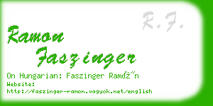 ramon faszinger business card